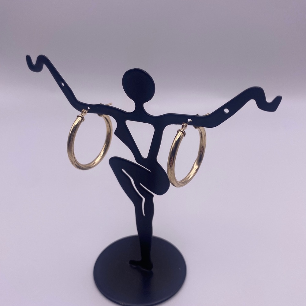 10k yellow gold hoop earrings